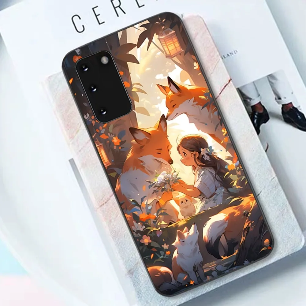 Cute Cartoon Animal Fox Phone Case For Samsung S 9 10 20 21 22 23 30 23plus lite Ultra FE S10lite Fundas