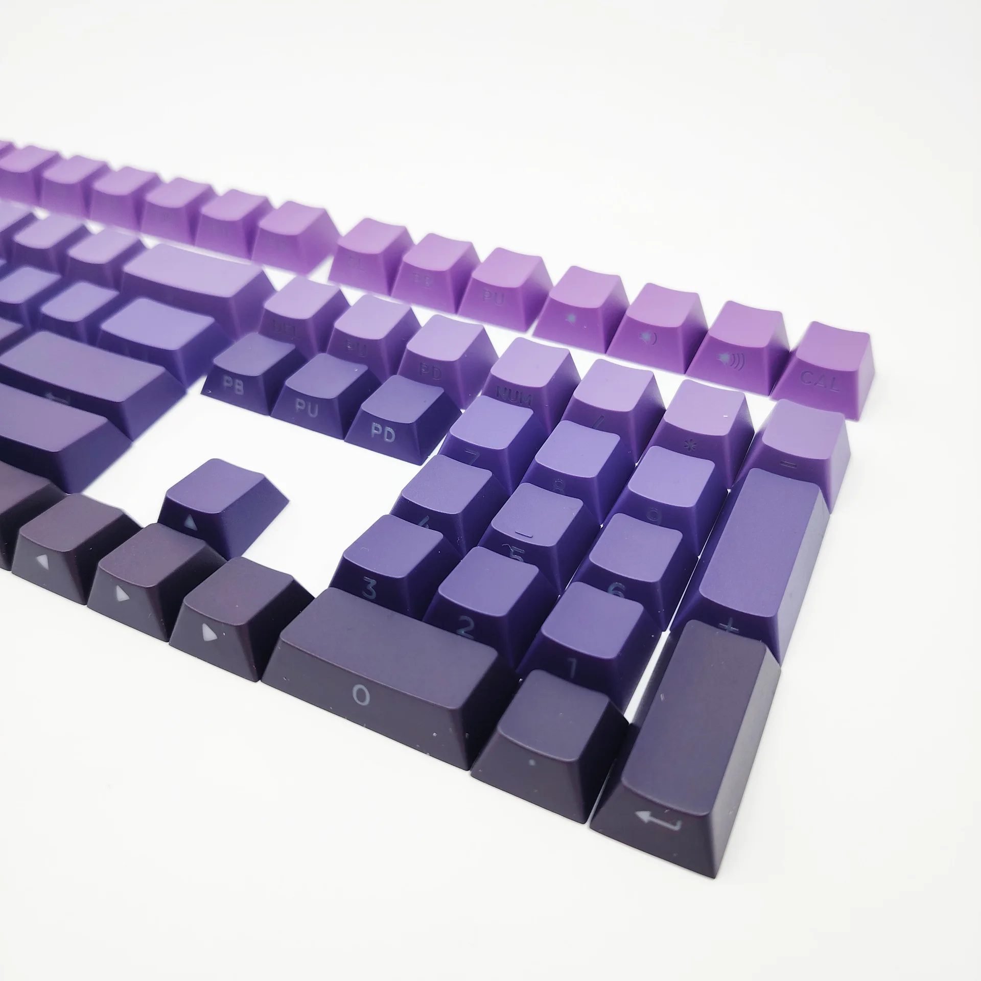 Imagem -05 - Side Print Brilho Através Keycap Grupo Double Shot Pbt Cherry Perfil Keycaps para Teclado Mecânico Interruptor mx Roxo 133 Chaves