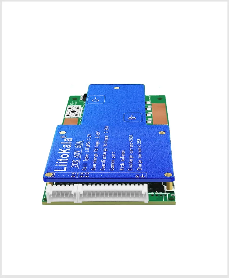 LIitoKala liflif4po4 papan pelindung baterai BMS dengan keseimbangan 64V Lithium besi fosfat 18650 LiFePO4