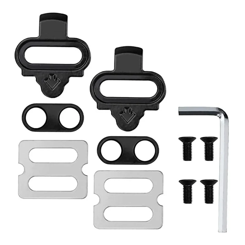 الطريق دراجة قفل الأحذية قفل لوحة العالمي دواسة قفل لوحة الدراجات قفل دواسة المربط مجموعة الصلب الدراجات والعتاد #4