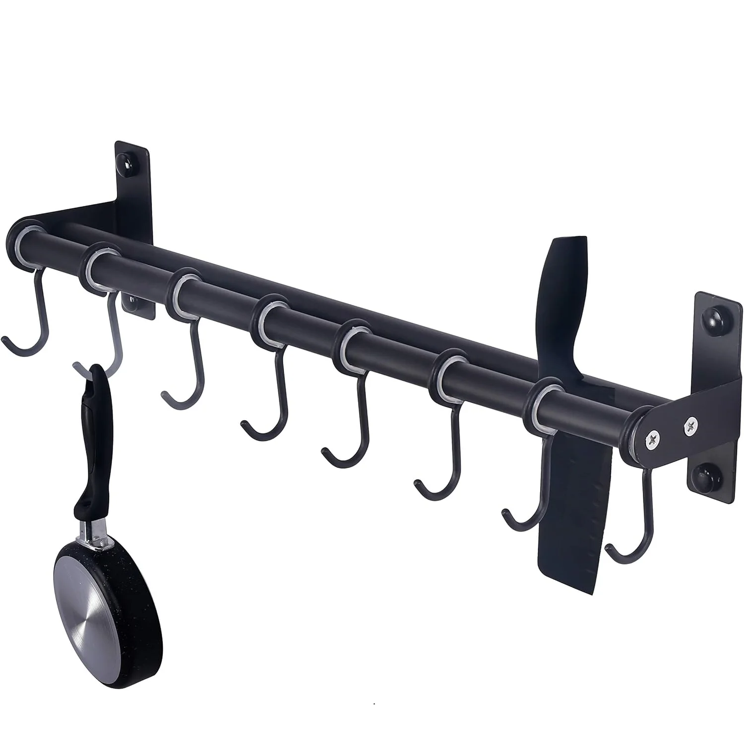 

Kitchen multi-functional storage rack, spatula rack, knife rack, spoon wall-mounted rack, 30cm with 6 hooks