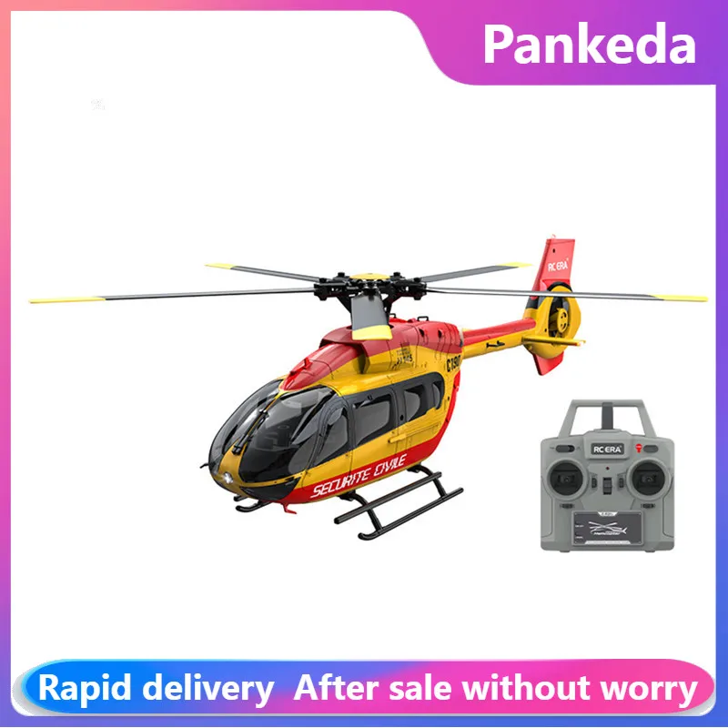 C190 H145 1/30  6ch Single Blade Aileron Free Realistic Helicopter H145 Optical Flow Fixed Height Dual Brushless Toy Helicopter