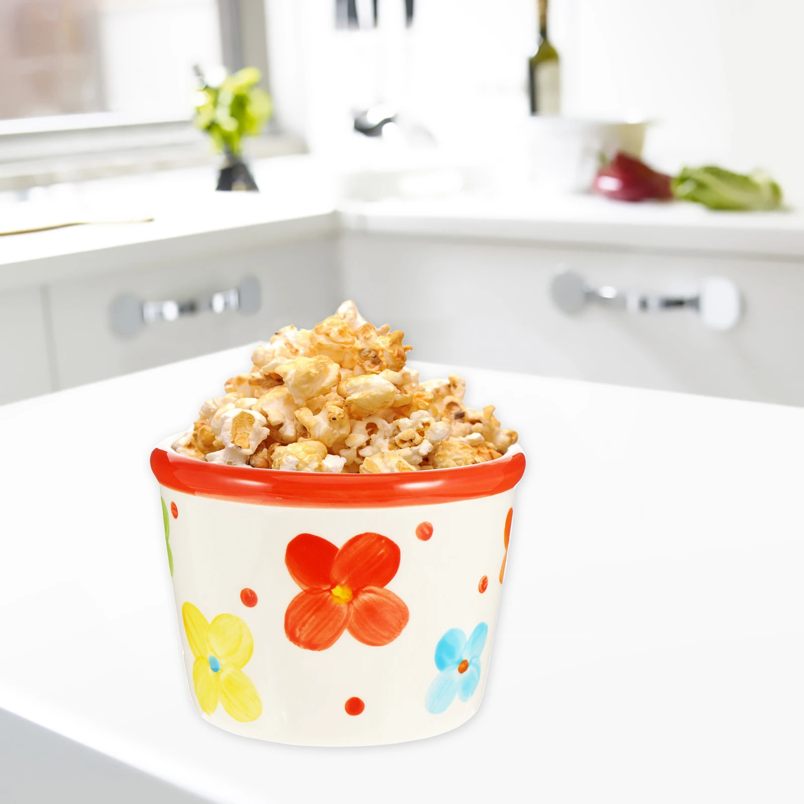 

Ceramic Popcorn Bowl Safe for Fruits Nuts Snacks Practical Tableware Popcorn Bowl Home Tableware Food Container