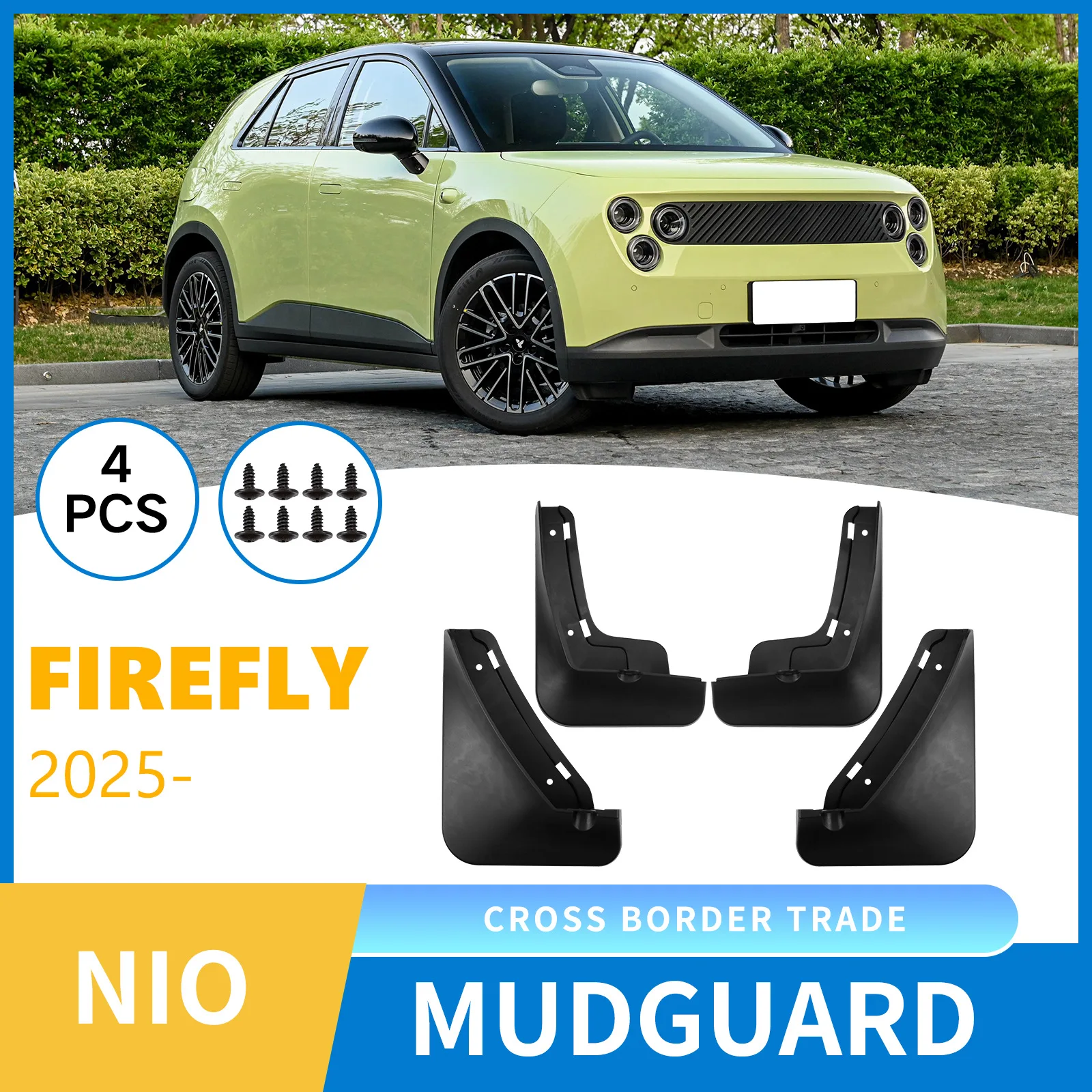 Fenders suitable for NIO Firefly 2025 car tire mudguard exterior modification,Front Rear Flares Splash Guards Cover Car Accessor