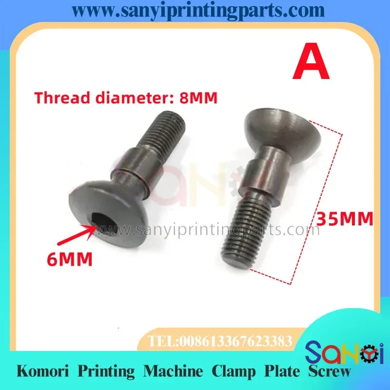 10 Pieces Best Quality Komori Printing Machine Clamp Plate Screw
