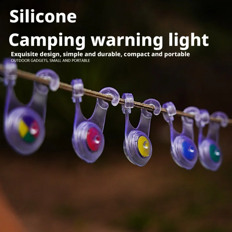 10pcs LED Tent Rope Hanging Light  Silicone Decorative Lamp Bicycle Warning Tail Light Waterproof For Camping Tent Decoration