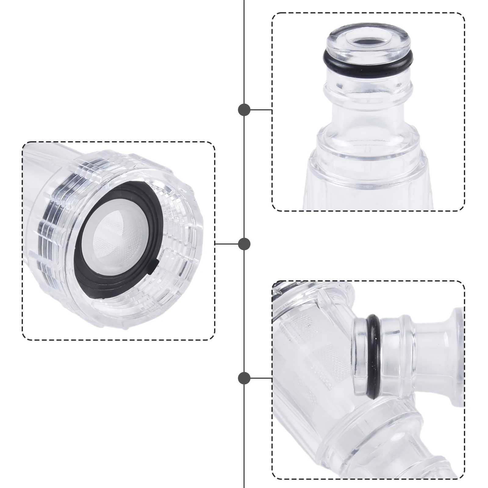 5pcs Car Clean Machine Water Filter High Pressure Washer Connection ﻿for K2-K7 Series Pressure Washers