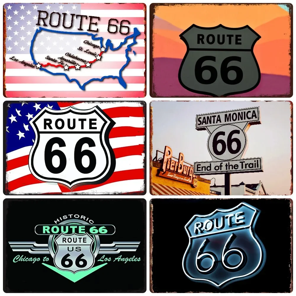 Vintage Metal Sign Plate, Garage Wall Decor, Man Cave, Gas Station Printing, Home Decor, Bar, Pub, Club, Retro, Route 66, WY1