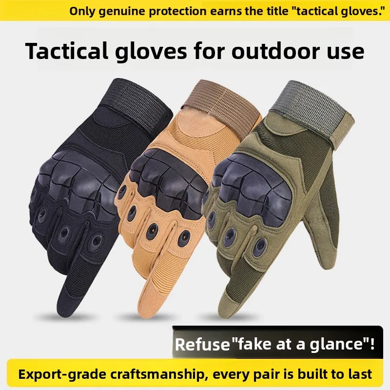 Somenie Tactical gloves for men, anti cutting and anti slip combat training breathable special forces soldier gloves for cycling