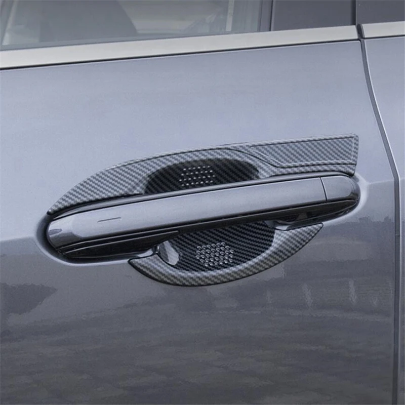 ABS Carbon Fiber Outside Door Handle Cover Bowl Trims For Lexus NX260 NX 260 350H 2022 Car Sticker Exterior Accessories