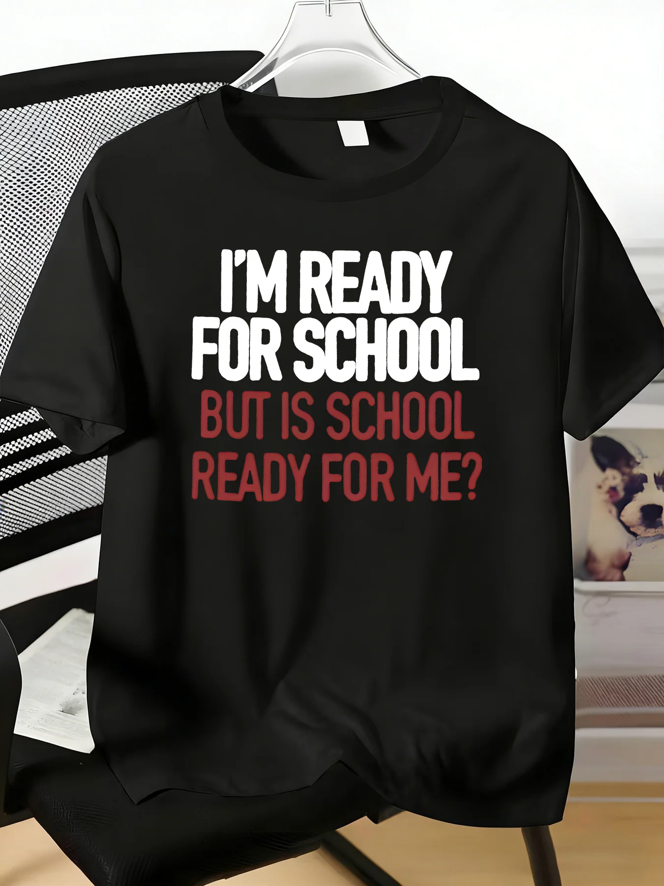 Funny Back To School Text Slogan Graphic Mens Crew Neck Short Sleeve Soft Cotton Student Male Daily Summer Casual Basic T Shirts
