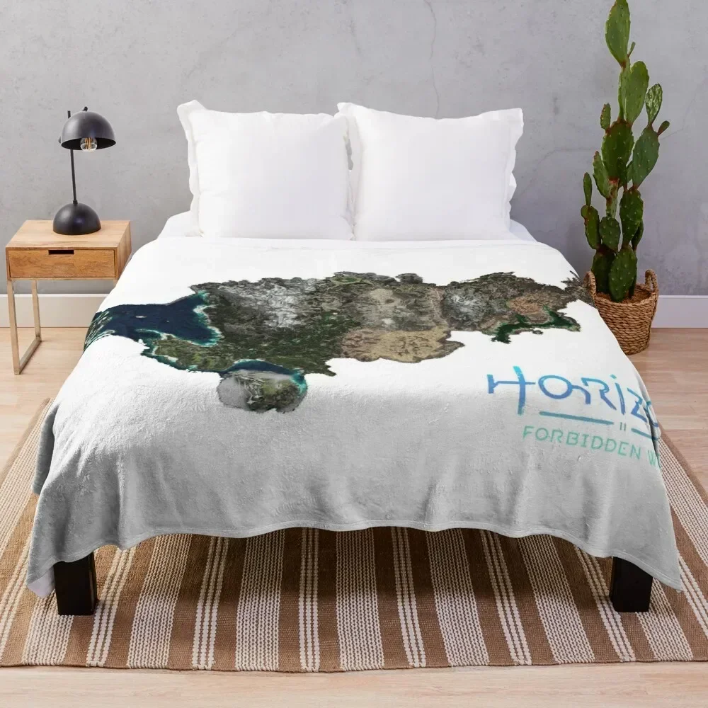 

Horizon Forbidden West Map Throw Blanket Decoratives anime Plaid Blankets