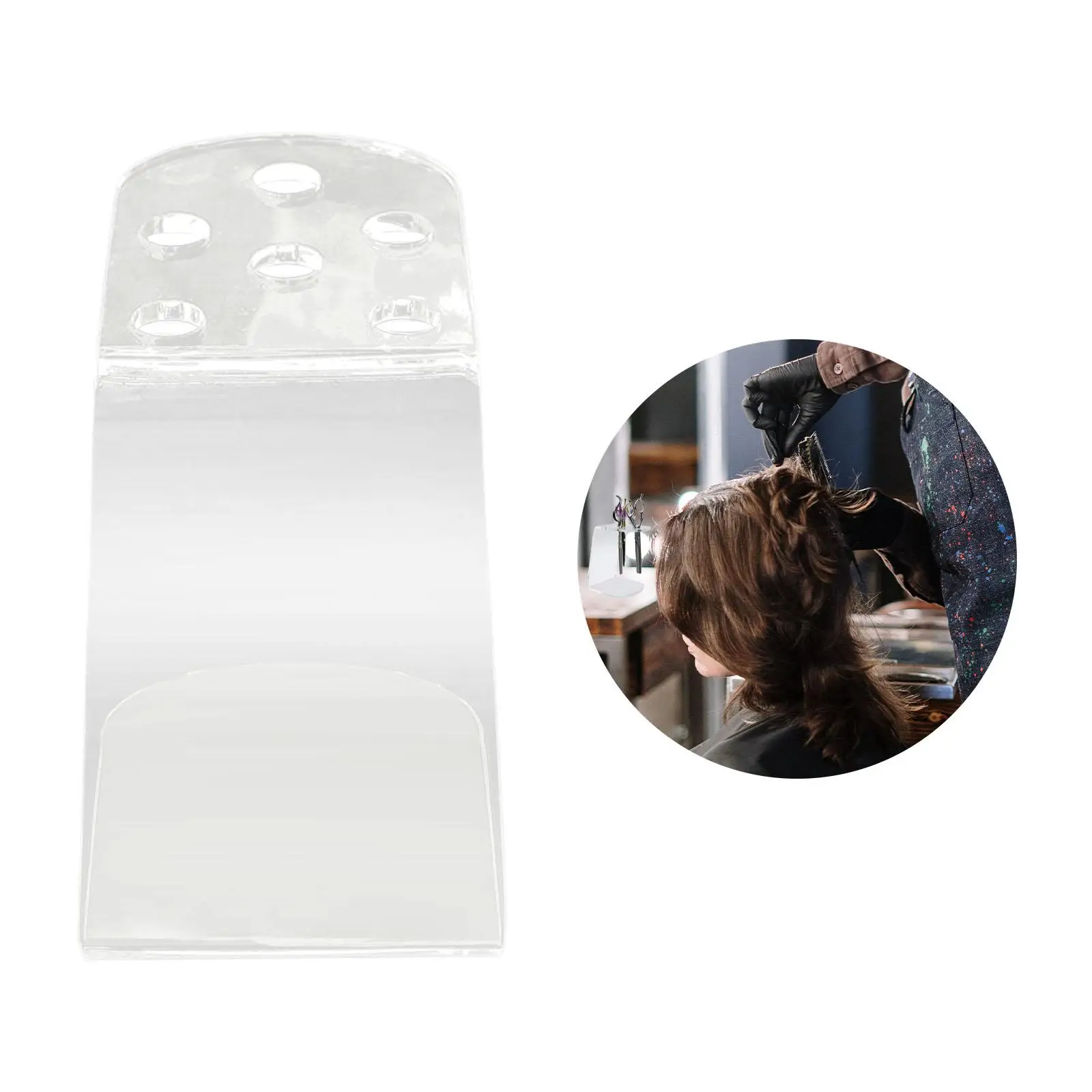 4x رف مقص مع 6 فتحات حامل أدوات تصفيف الشعر المتين للشعر #5