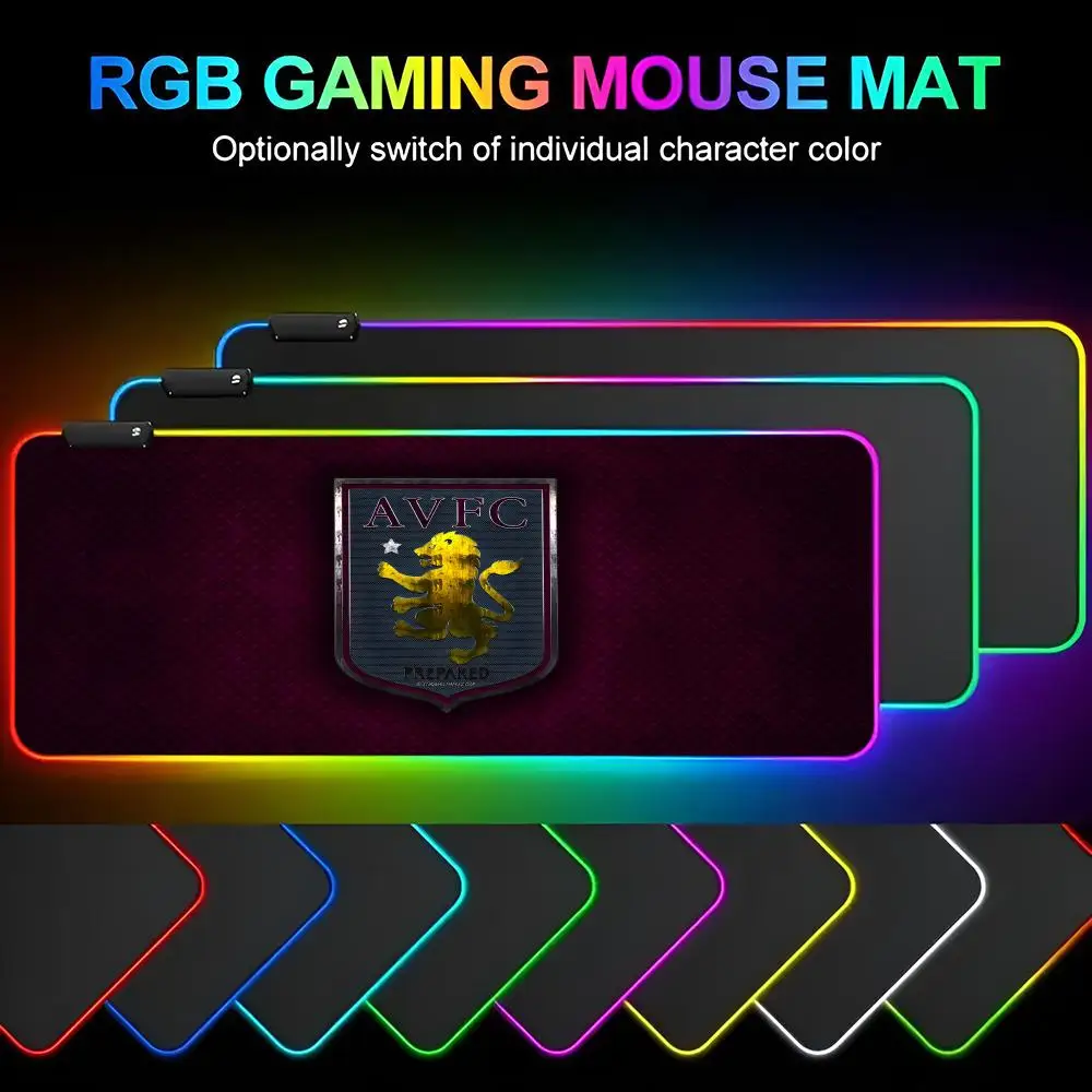 

A-Astonvilaes Mouse Pad Mousepad Rgb Mouse tapis de souris xxl Pad Gaming Backlight Pc Accessories Gamer Keyboard Backlit Mat D