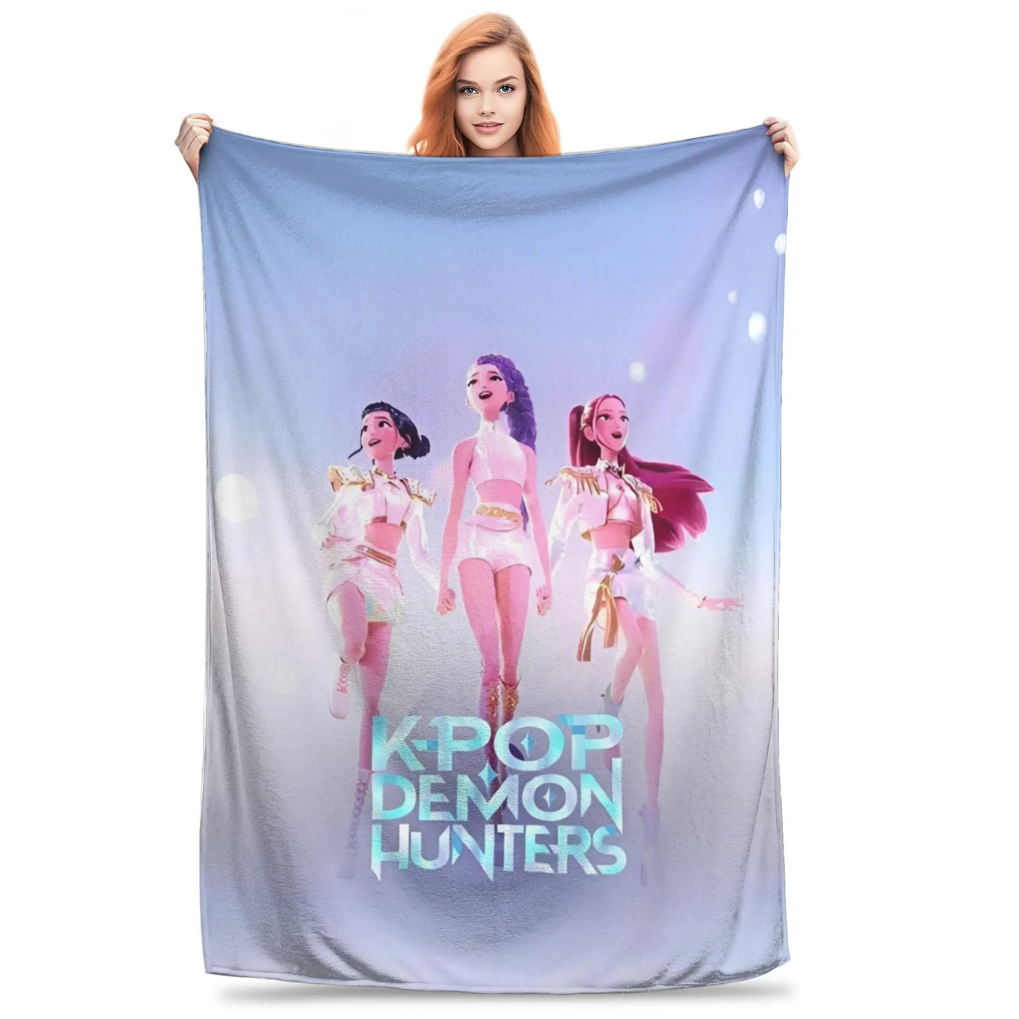 

Одеяла KPop Hunters Huntrix, легкие тонкие фланелевые лечебные подарочные одеяла, ковер