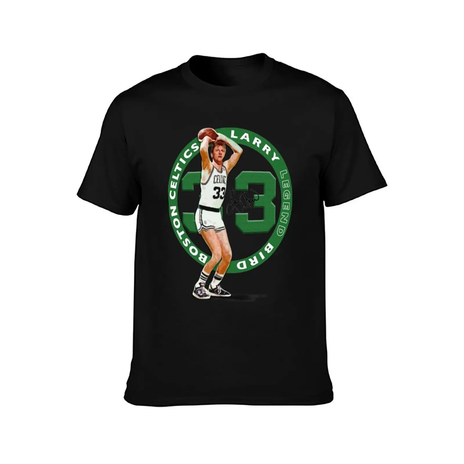Larry Legend Bird #33 T-Shirt summer clothes quick drying blacks plus size clothes mens plain t shirts
