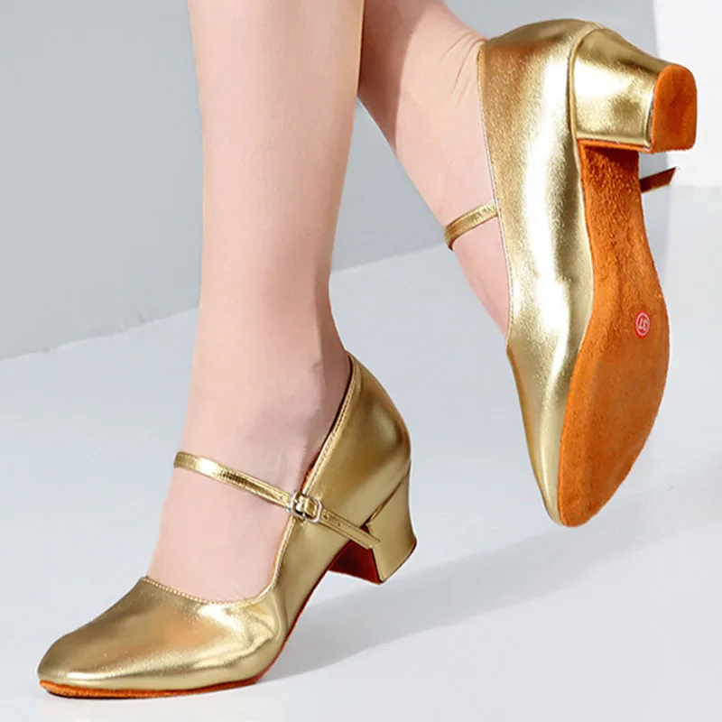 

Женская стандартная обувь для латинских танцев, женская обувь на высоком квадратном каблуке для бальных танцев, мягкая домашняя подошва, туфли на каблуке для современного джаза