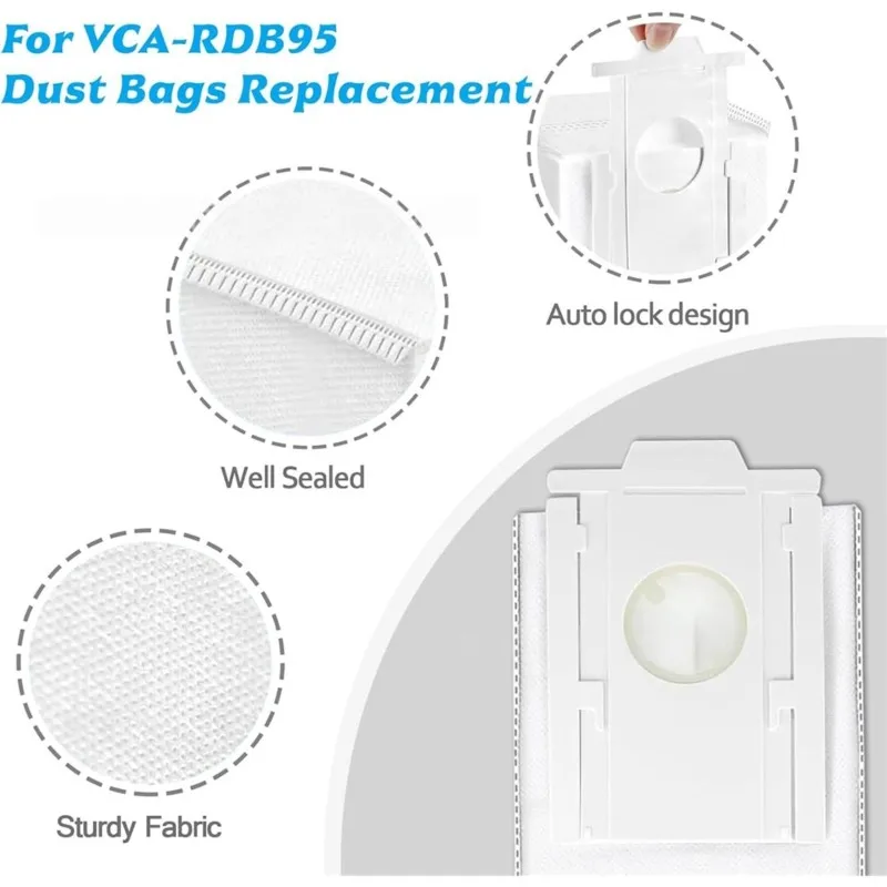 A69T For VCA-RDB95 Jet Botalt Bot Alt Jet Bot+ Bespoke Jet Bot Jet Bot Combo Al 21PCS Dust Bag For Vacuum Cleaner Access