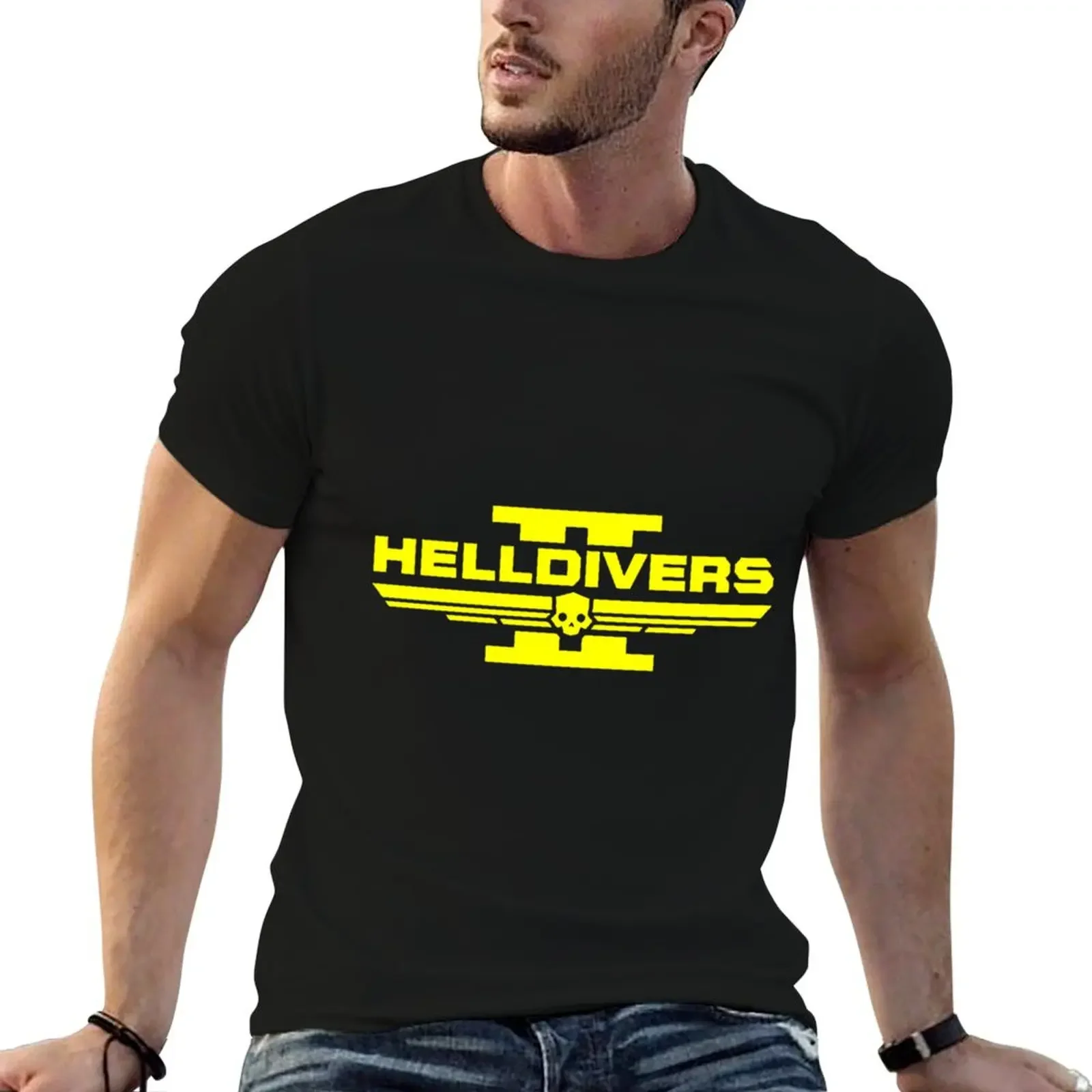 Футболка Helldivers II с видеоиграми Helldivers, винтажная футболка с рисунком, быстросохнущие мужские рубашки для тренировок