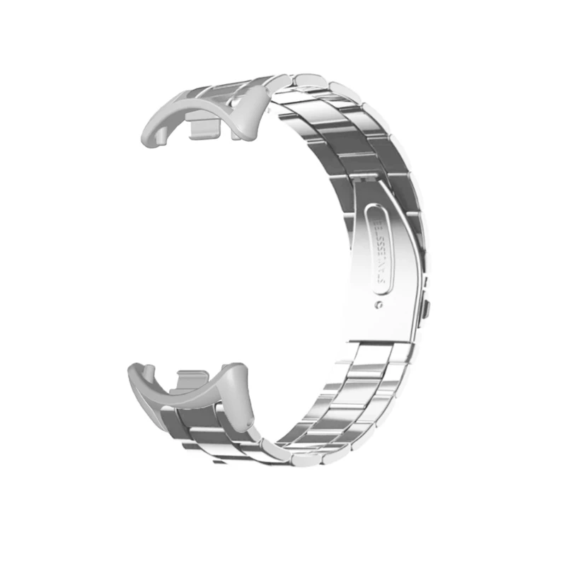 สายสแตนเลสสำหรับสมาร์ทวอทช์ Xiaomi Mi band 8สายรัดข้อมือโลหะสายรัดข้อมือสำหรับ miband 8