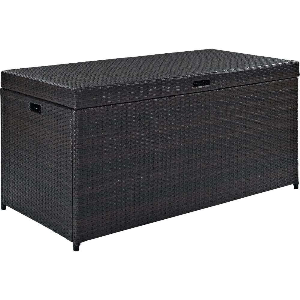 Palm Harbor Outdoor Wicker Armazenamento Bin, Brown, CO7300-BR