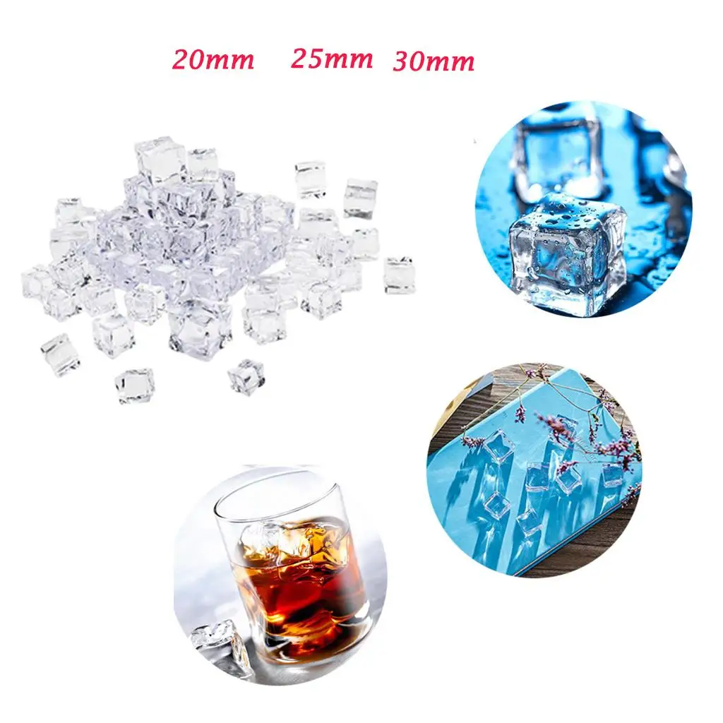 Artificial Acrylic Ice Cubes Crystal Fake Ice Cubes for Party Wedding