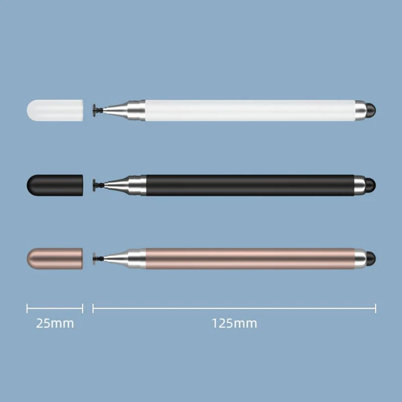 1PC Universal 2 In 1 Stylus Pen For Phone Pad Tablet Capacitive Touch Pencil For Samsung Android Phone Drawing Screen Touch Pen