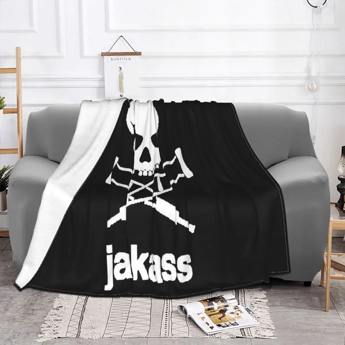 Jackass Logo Home Knee Blanket Quilt For Bed Blankets And Blankets Throw Blanket