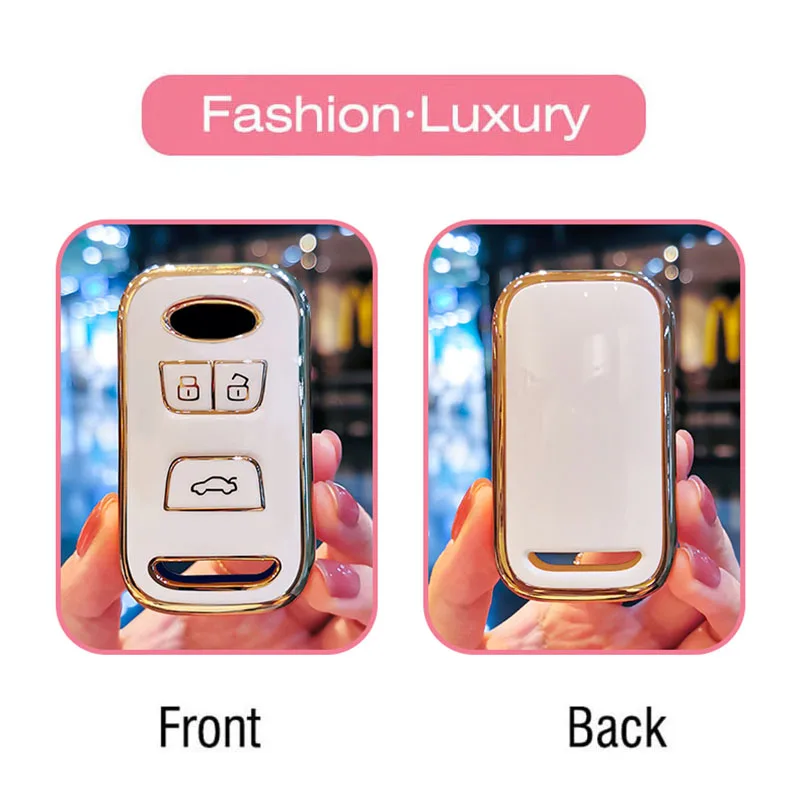Soft TPU Car Key Case Cover Protect For Chery Tiggo 3 5X 4 8 Glx 7 2019 2020 Arrizo For Cheri Tiggo 8 Car Key Holder Shell