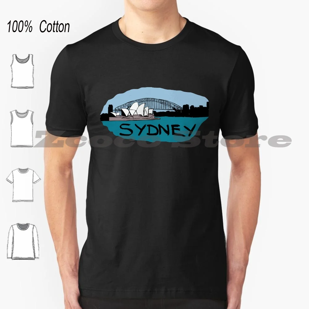 

Футболка Сидней, 100% хлопок, удобная, высококачественная, Сидней, Австралия, Новый Южный Уэльс, город, городское побережье, опера, дом, символ моря