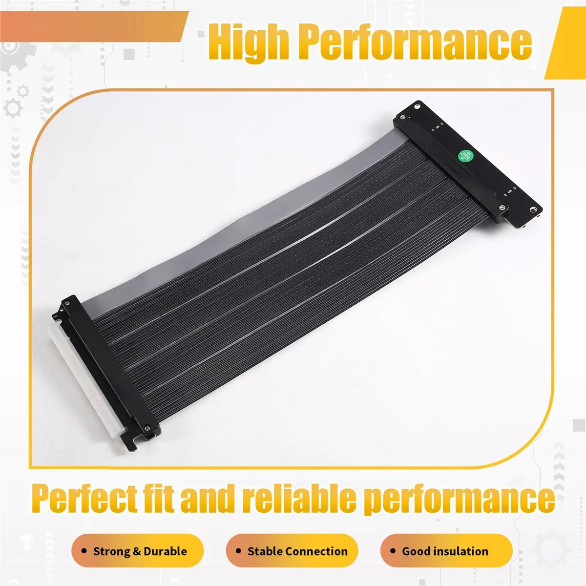 PCIe 5.0 X16 Vertical GPU Riser Cable 128GB/S for 50 Series ITX Gaming PC Chassis 25cm
