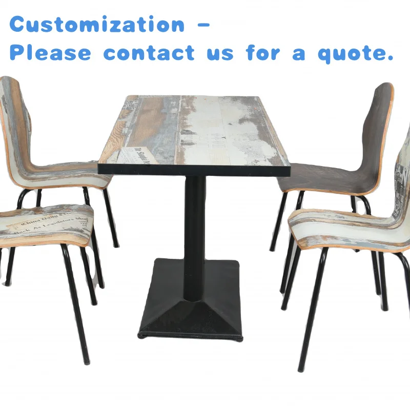 custom.Commercial Furniture Cheap Fast Food Canteen Cafe Restaurant Chairs and Tables New Design Sale