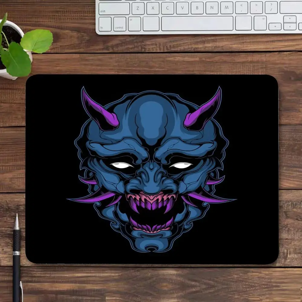 Japanese oni hannya samurai demon mask MINISO Mouse Pad Ultrafine Surface Gaming Accessories Keyboard Mouse Mat Rubber Desk Mat