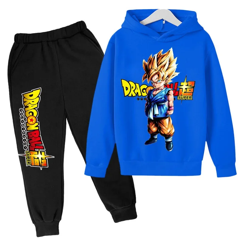 Dragon Ball hoodie for children Son Goku Hoodie Suit Hoodie And Pant Two-piece Children Clothing Set 4-14 Years Girl Boys Clothe