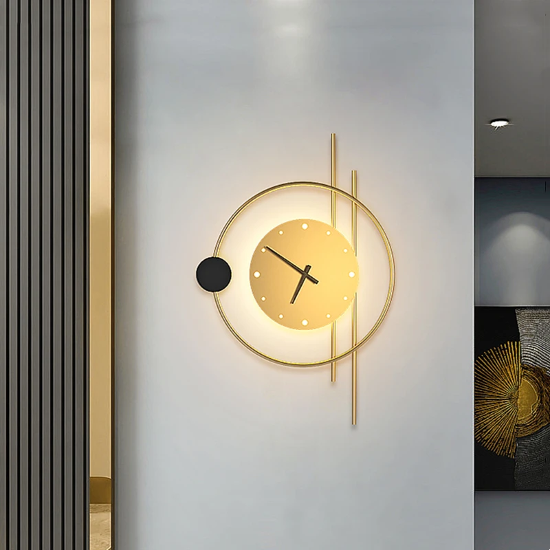 Modern Nordic Wall Clocks Simple Living Room Bedroom Home Decoration Fashion Hanging Watch Creative Wall Decor Gold/Black Clocks