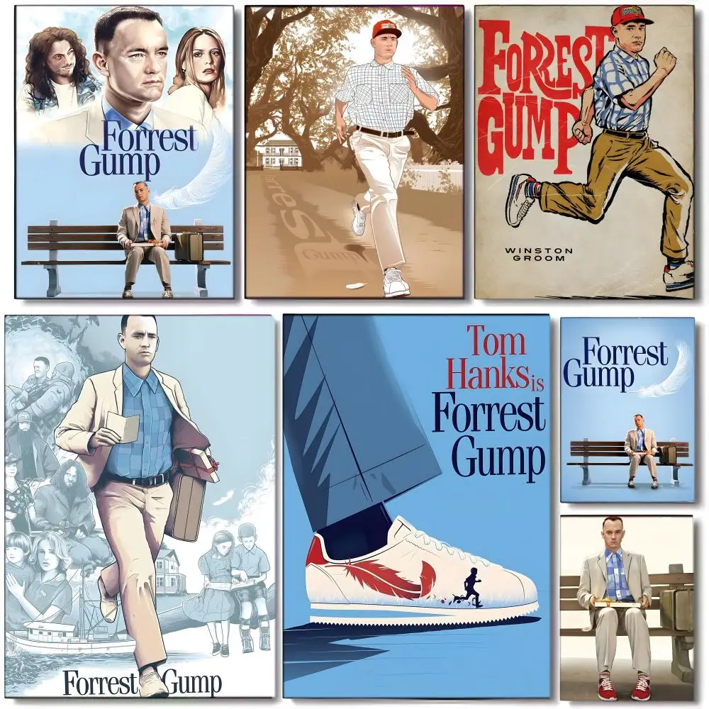 Filme: F-Forrest Gump Poster, Wandkunstdruck, geeignet für Wohnzimmer, Schlafzimmer, Bar, Salon, Heimdekoration, Geschenk