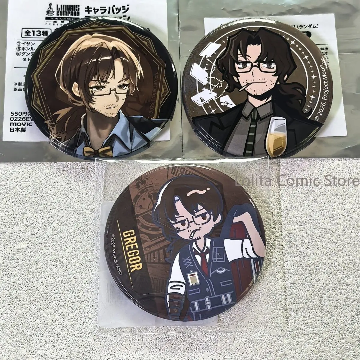 Official Japanese Goods Limbus Company Don Quixote Maneki Neko Karaoke Can Badge Tin Brooch Collectible Merchandise gift view 5
