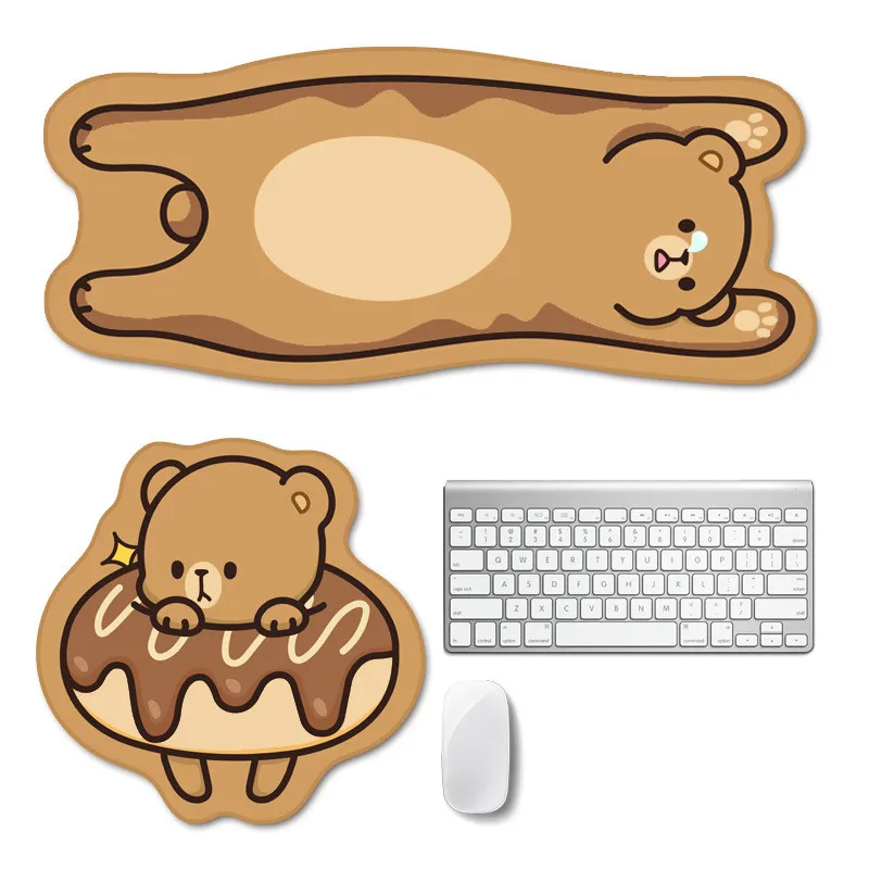 1Pcs Computer Office Mouse Pad Kawaii Bear Game Mouse Pad Comfortable Anti-Slip Desk Pad PC Gamer Girl Mat Gaming Accessories