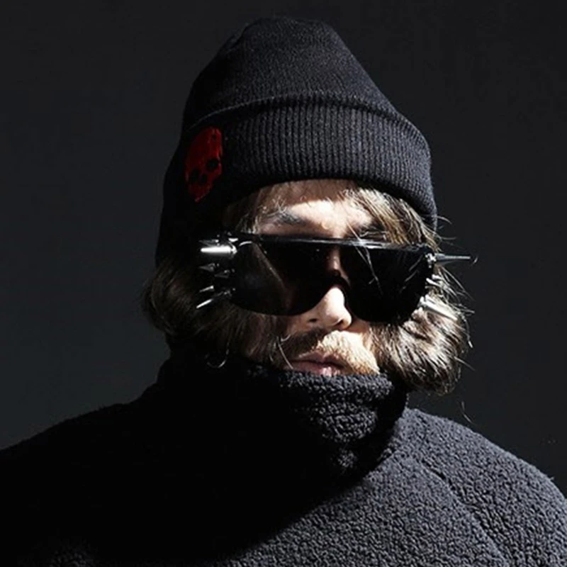 Men Women Fashion Casual Knitted Hip Hop Hat Halloween Skull Prints Winter Punk Beanie Cap for Daily Street Wear Y2k Accessories