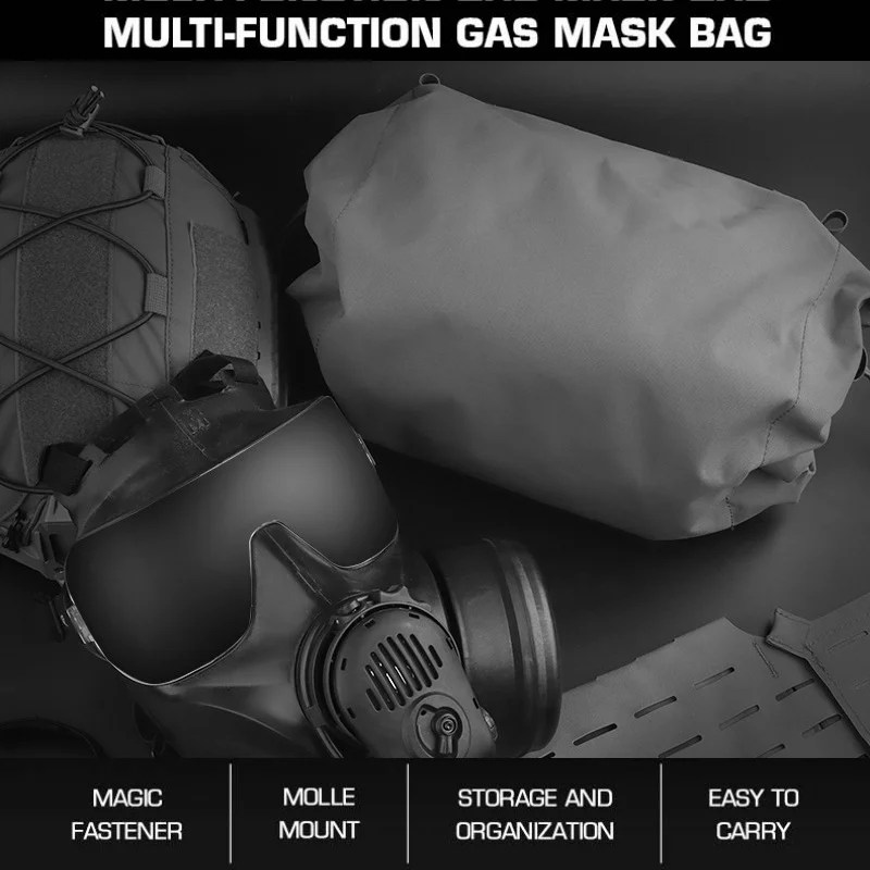 

Outdoor multifunctional gas mask clothing storage bag, with a drawstring to tighten the vest and hang the bag underneath