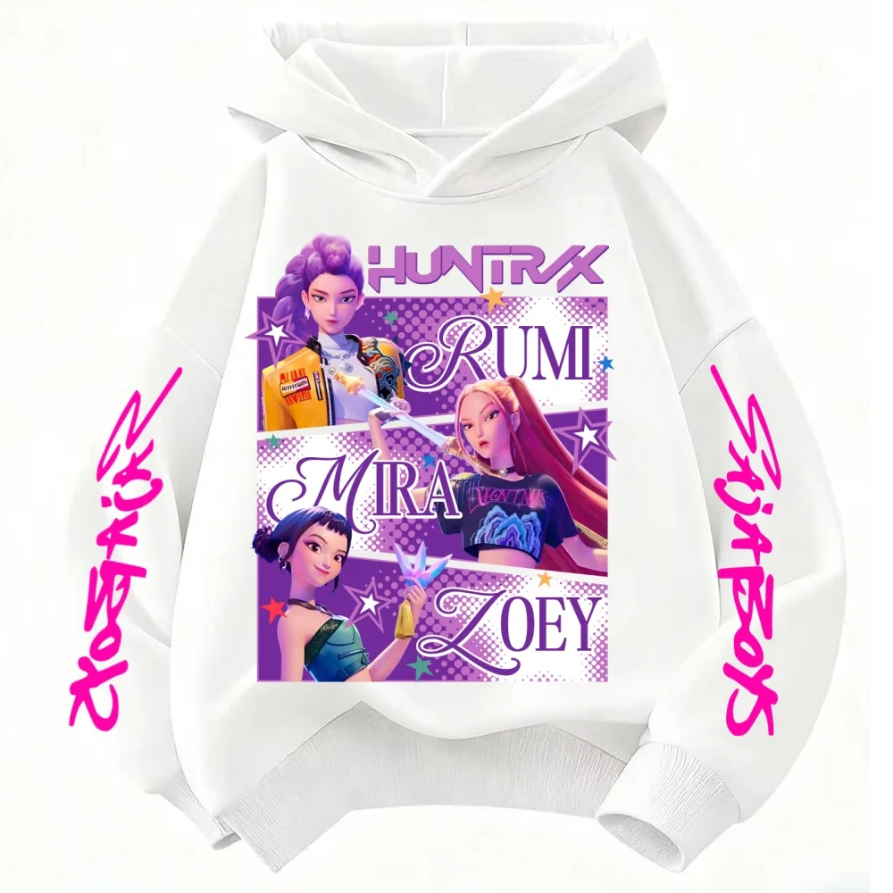 KPop Demon Hunters Huntrix Hoodie Kids Clothes Princess Girls Clothing Fashion Boys Clothes Spring Autumn Sweatshirt Child Tops image 4