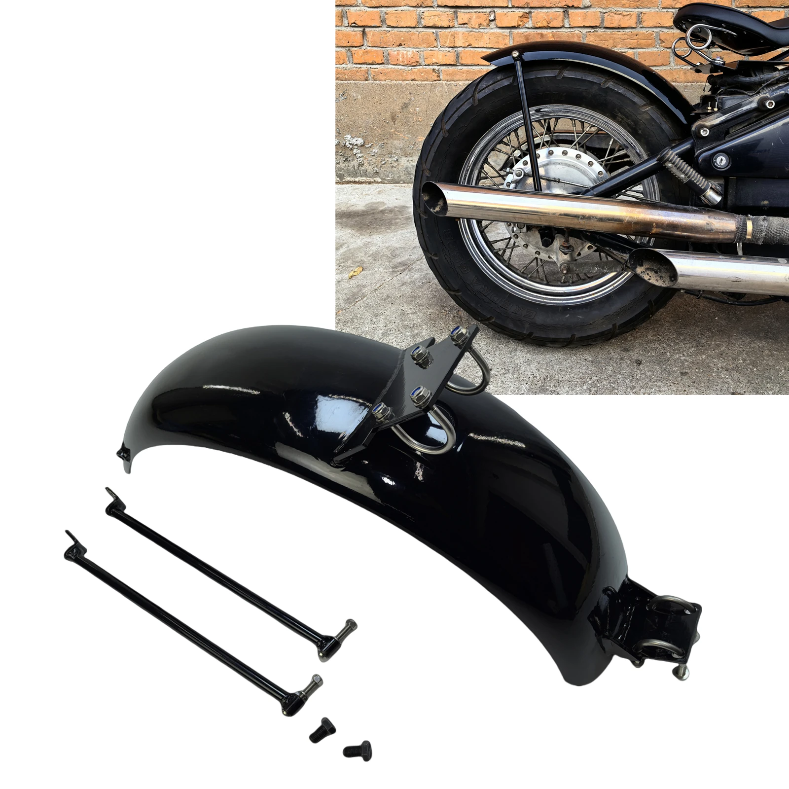 

Motorcycle Rear Wheel Fender Mudguard Anti Splash Fairing Mud Guard Plate Cover Protector For Kawasaki Vulcan 400 800 1995-2003