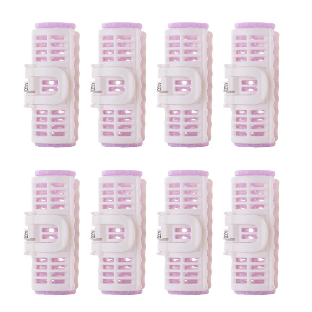 

8Pcs Hair Curler Rollers Automatic Styling Tool ABS Lightweight Sturdy Portable for Women Girls Hair Volume Curls Waves Salon