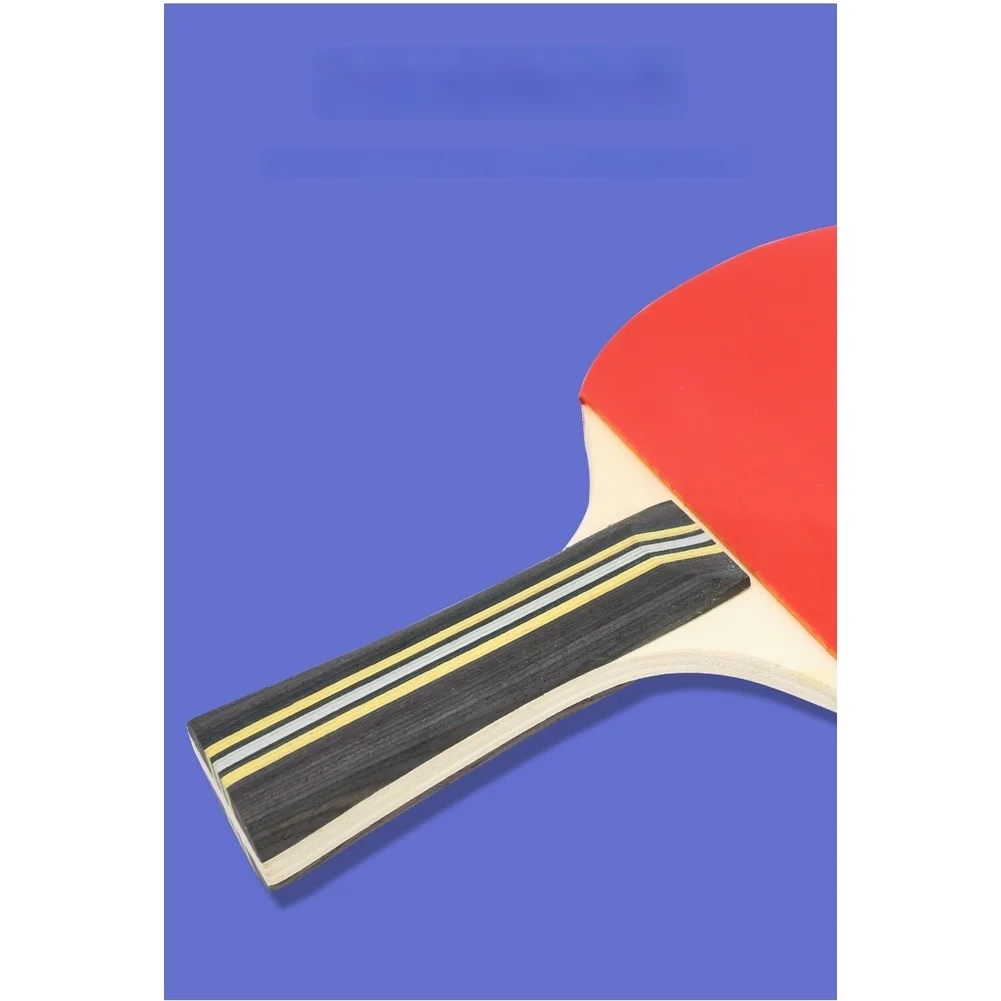 Table Tennis Starter Set for Novices 2 Rackets + 3 Balls + 1 Bag Poplar Wood Construction 25.5 cm x 15 cm Size