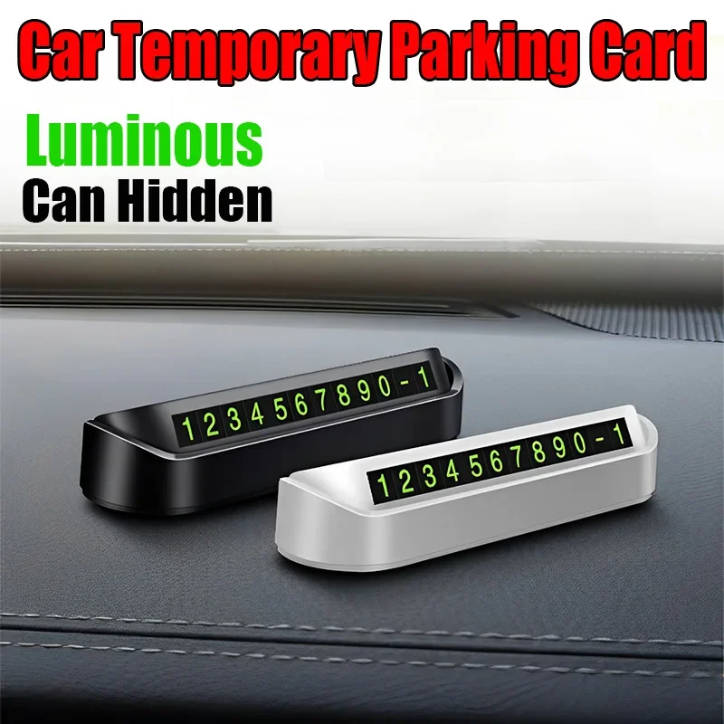 

Temporary Car Parking Card Phone Number Card Plate Telephone Number Car Park Stop In Car-styling Automobile Accessories