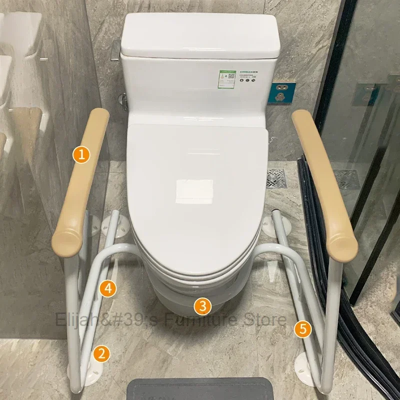 

Fixed Elderly Toilet Seat Anti Slip Disability Support Baby Grip Handle Stool Rubber De Douche Escada Handicap Railings