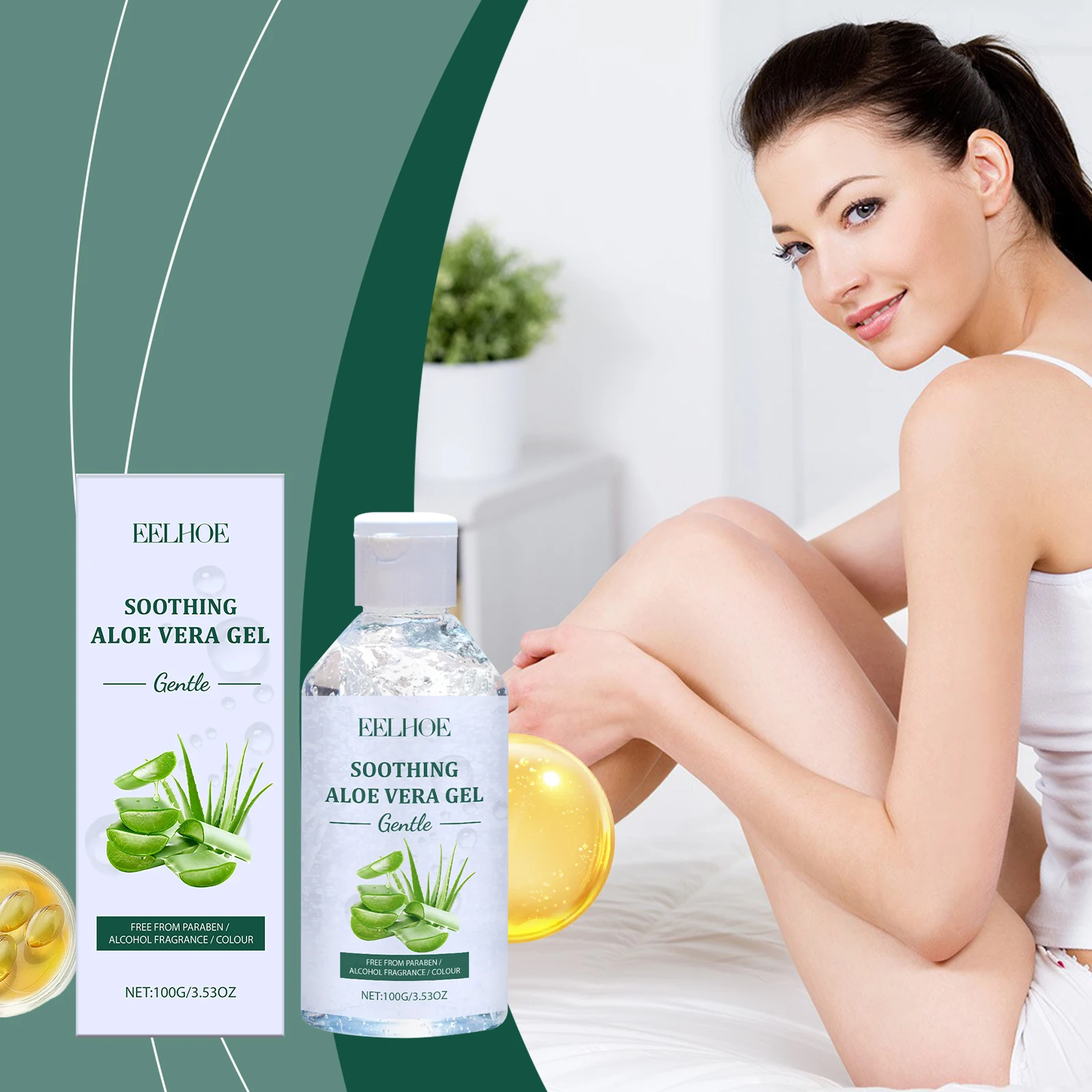 

EELHOE Soothing Aloe Vera Gel for Moisturizing and Nourishing Skin Gentle Care to Soothe and Glow