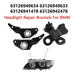 4Pcs Car Front Headlamp Repair Kit Bracket Clip Right+Left Headlights Repair Brackets For BMW E60 E61 525i 530i- 540i 545i 550i-