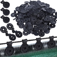 100pcs Black Shade Cloth Clips - Durable PP Plastic Clips for Securing Sun Shade Net, Patio Mesh Tarp, Garden Shade Cover