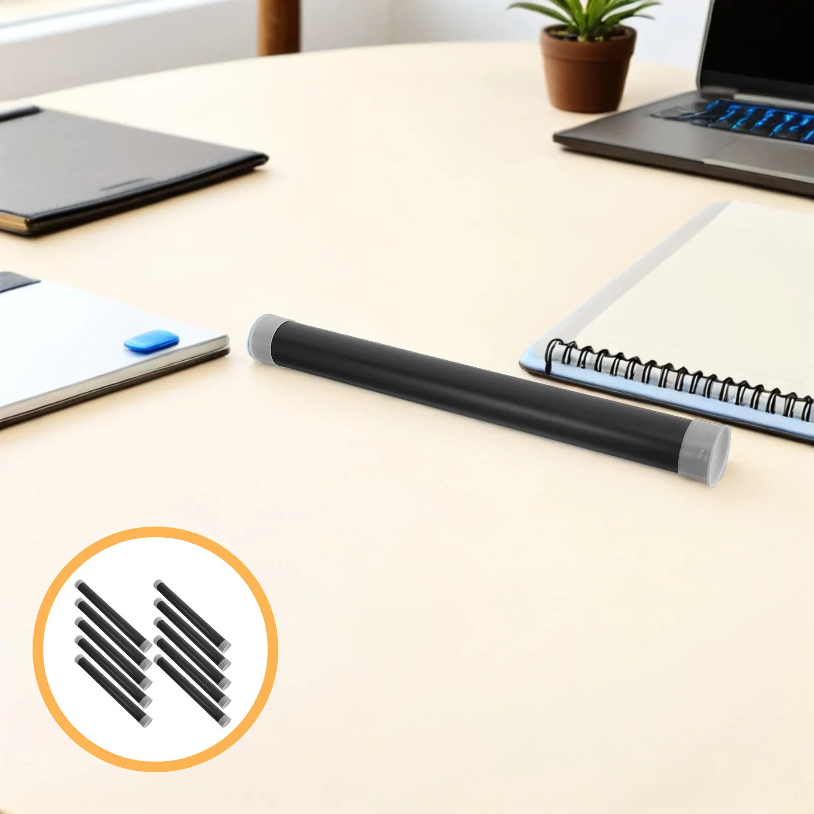 

10 шт. черных пластиковых почтовых тубусов-цилиндров для упаковки, сверхпрочные контейнеры для хранения плакатов, тубусы для доставки чертежей, органайзеры для документов